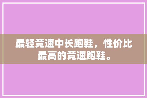 最轻竞速中长跑鞋，性价比最高的竞速跑鞋。