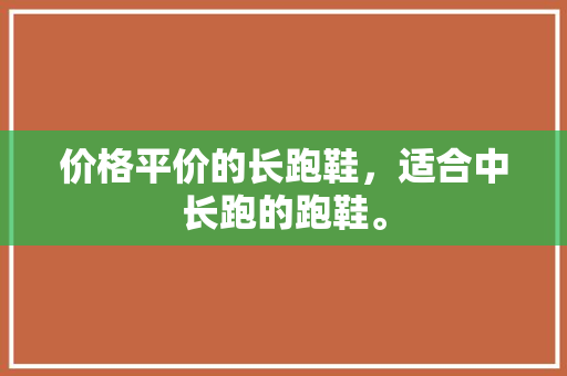 价格平价的长跑鞋，适合中长跑的跑鞋。
