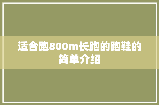 适合跑800m长跑的跑鞋的简单介绍 适合跑800m长跑的跑鞋的简单介绍 大精工智造