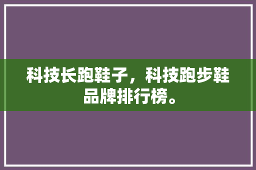 科技长跑鞋子，科技跑步鞋品牌排行榜。