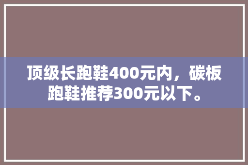 顶级长跑鞋400元内，碳板跑鞋推荐300元以下。