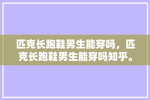匹克长跑鞋男生能穿吗，匹克长跑鞋男生能穿吗知乎。 匹克长跑鞋男生能穿吗，匹克长跑鞋男生能穿吗知乎。 鞋类款式