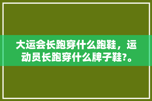 大运会长跑穿什么跑鞋，运动员长跑穿什么牌子鞋?。