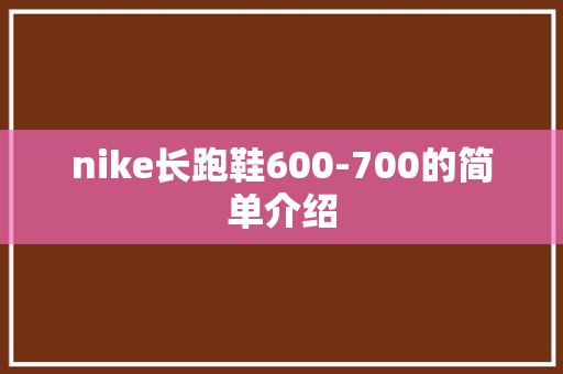 nike长跑鞋600-700的简单介绍