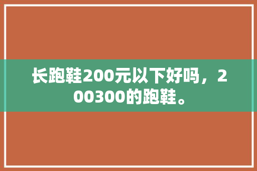 长跑鞋200元以下好吗，200300的跑鞋。