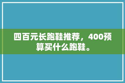 四百元长跑鞋推荐，400预算买什么跑鞋。