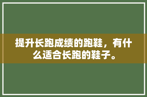 提升长跑成绩的跑鞋，有什么适合长跑的鞋子。