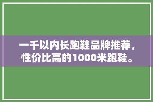 一千以内长跑鞋品牌推荐，性价比高的1000米跑鞋。
